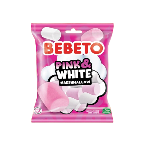 BEBETO PİNK & WHİTE 60 GR. MARSHMALLOW