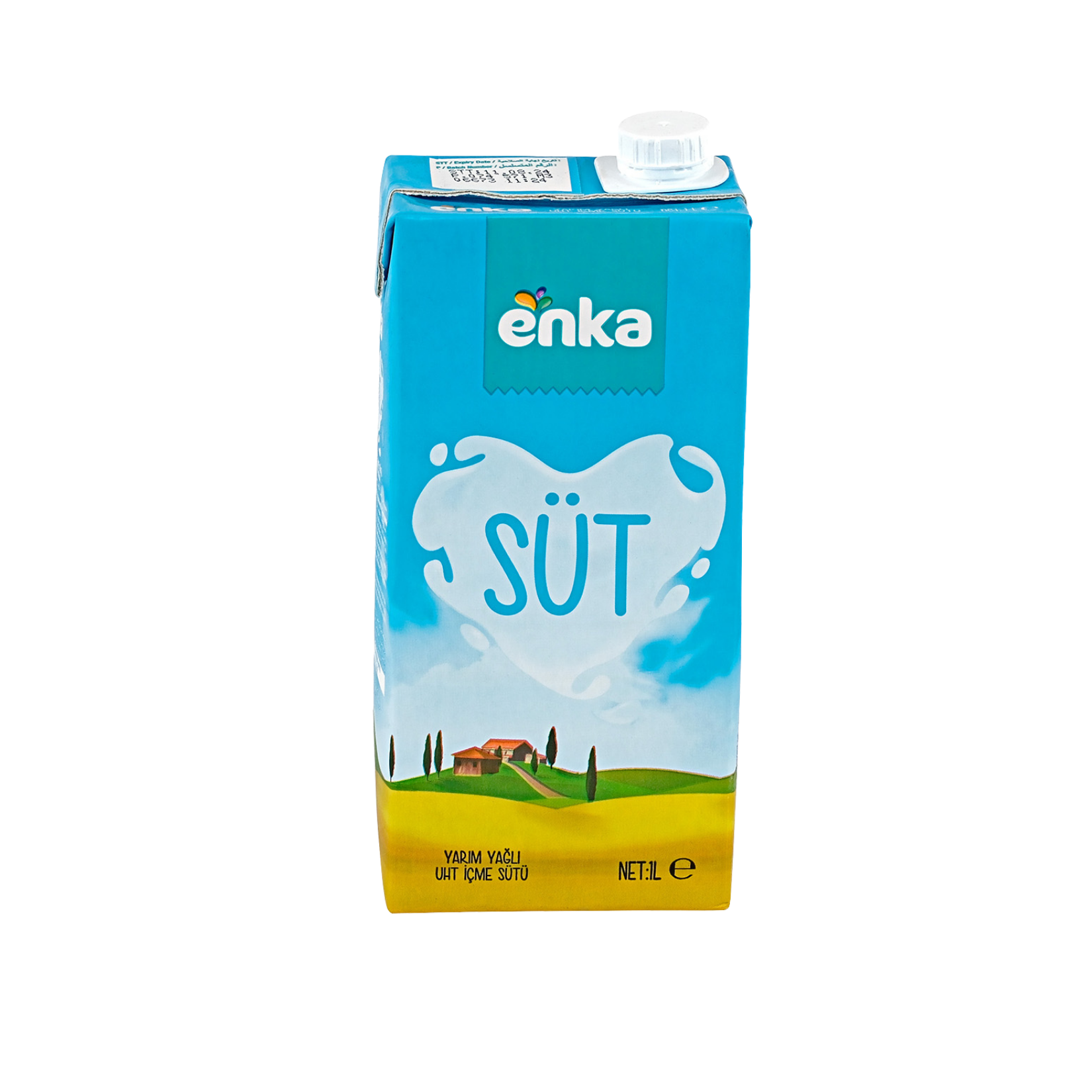 Enka süt yarım yağlı içme sütü 1 litre 
