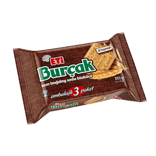 Eti burçak tam buğday unlu bisküvi 3 lu Avantajlı paket 