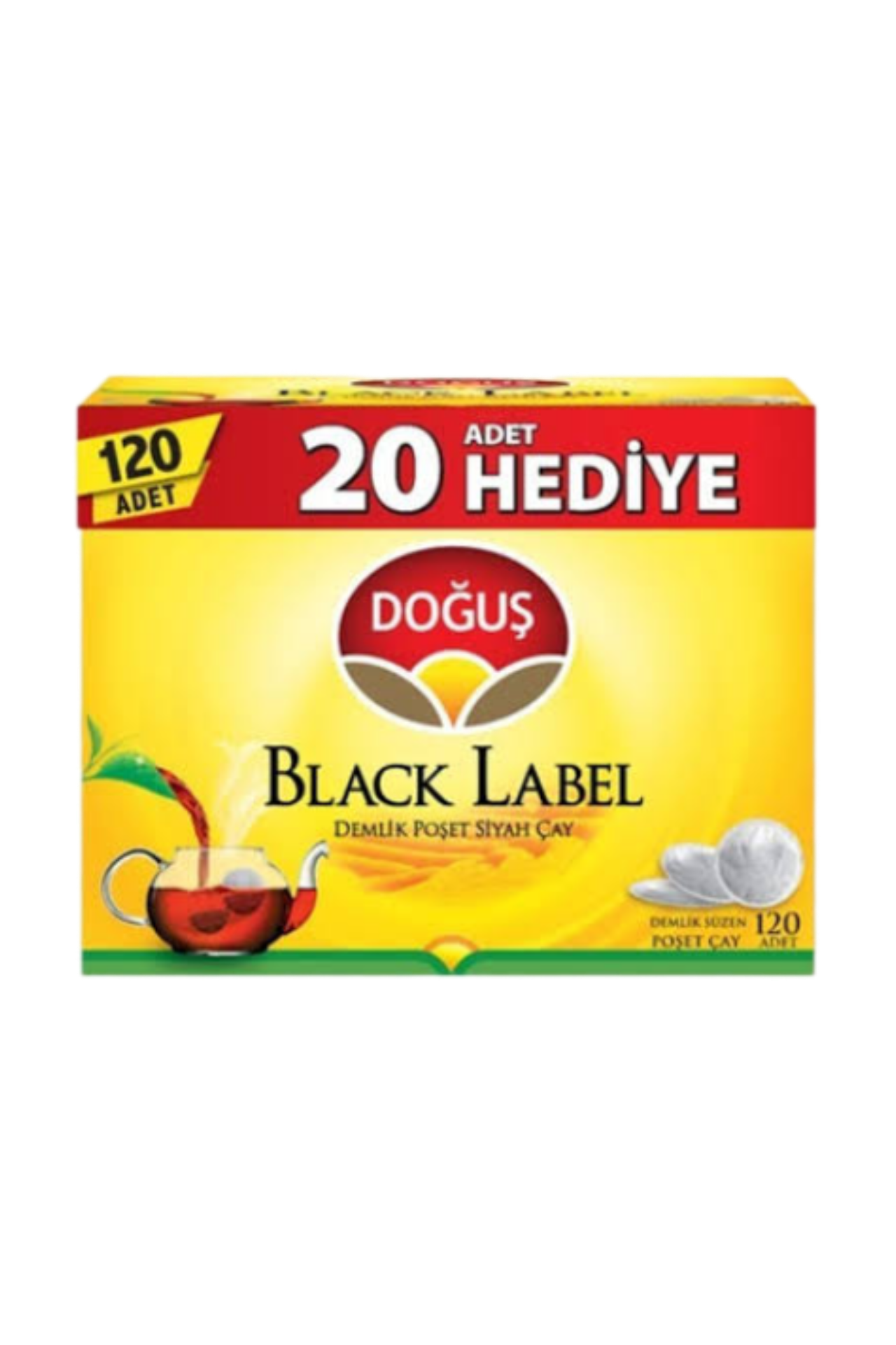 Doğuş Black Label 120 adet 20 adet hediye demlik poşet çayı