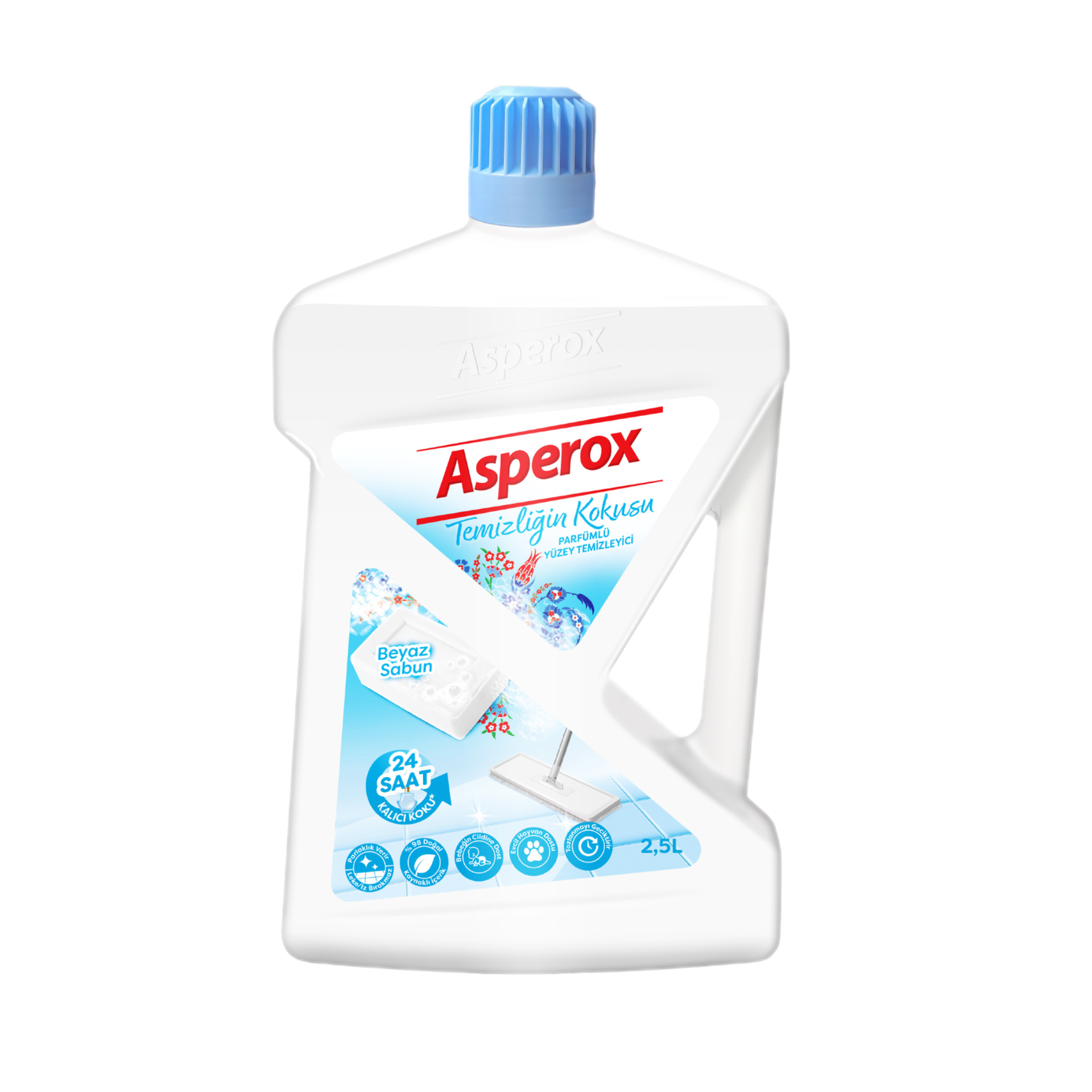 Asperx yüzey temizleyici beyaz sabun kokulu 2,5 litre